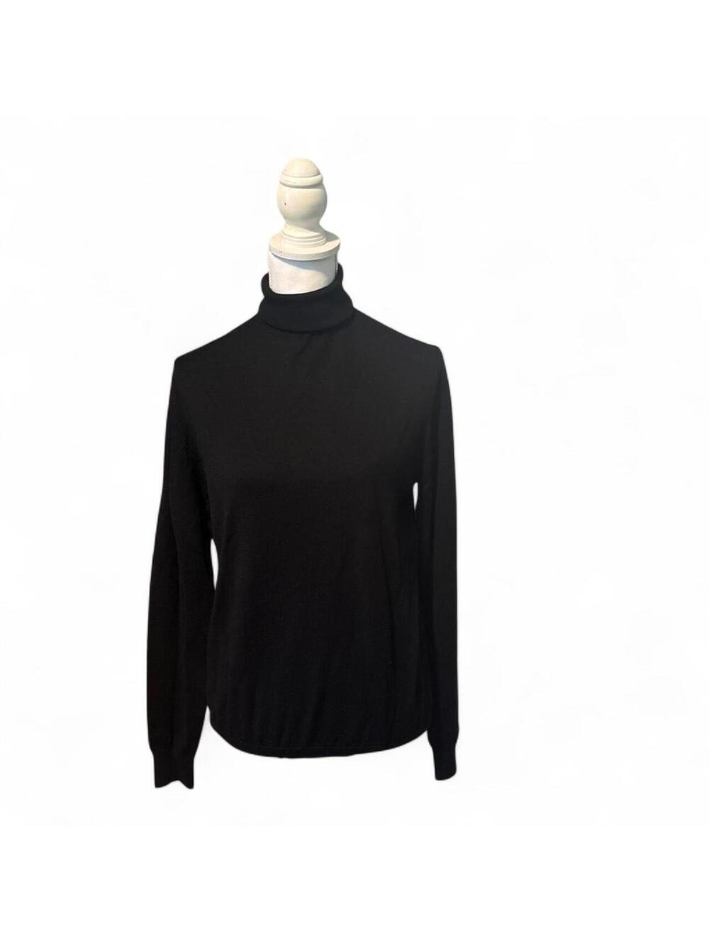 MNG Mango Man 100% Merino Wool Black Turtleneck Sweater Men's Small S